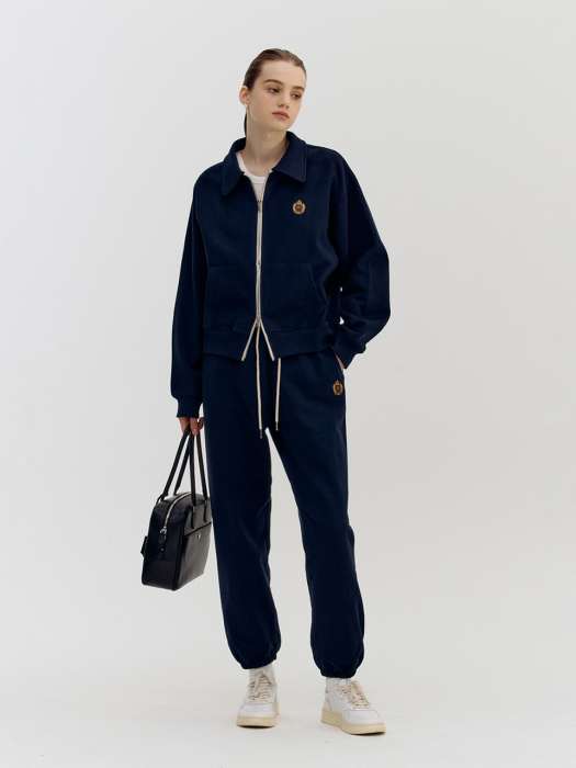 UNISEX CREST LOGO SWEAT PANTS FRENCH NAVY_UDPA2A101N2