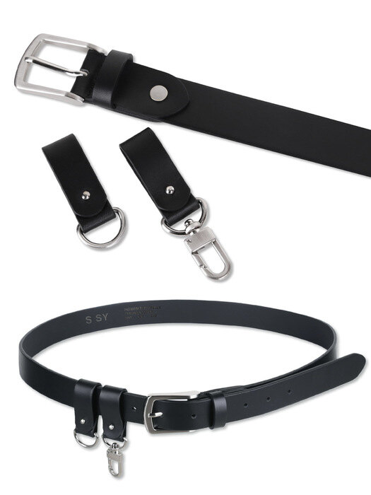  Italian Leather Double Loop Belt