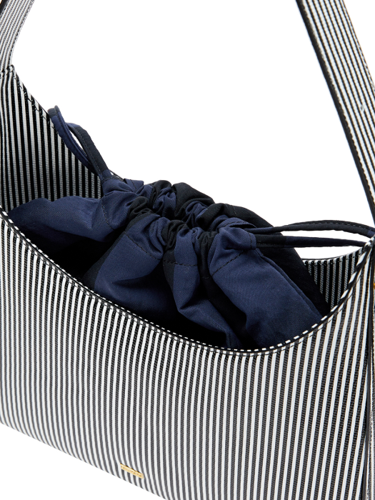 HAIM Pouch Shoulder Bag - Black/White Stripe