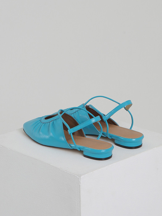 French ballet shoes Glossy Turquoise