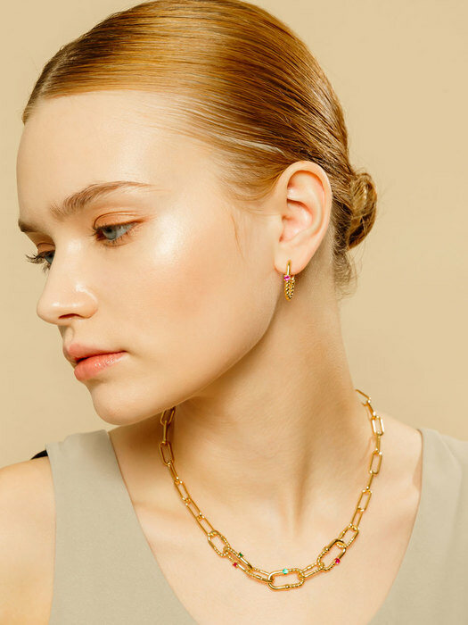 Ellipse line earrings