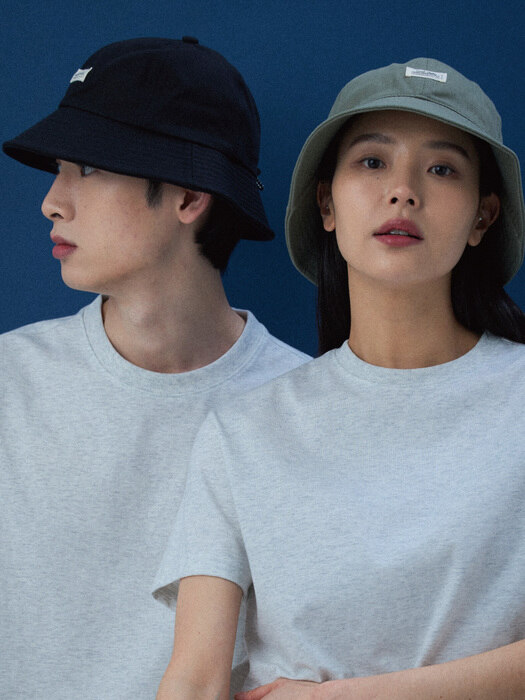 T225AACU07_WH LABEL 6PANEL BUCKET HAT