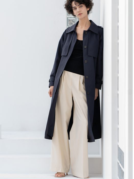 premium two tuck wool wide trousers