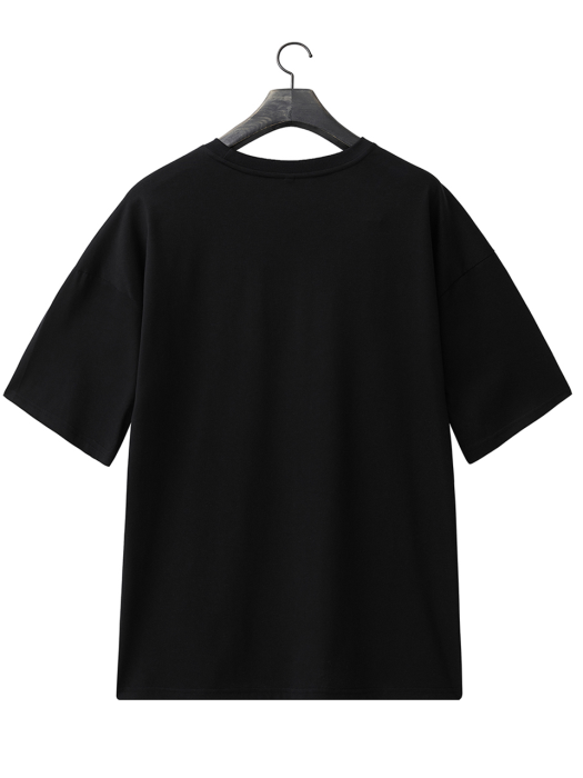 오버핏 수피마 코튼 럭스 티셔츠 (블랙)