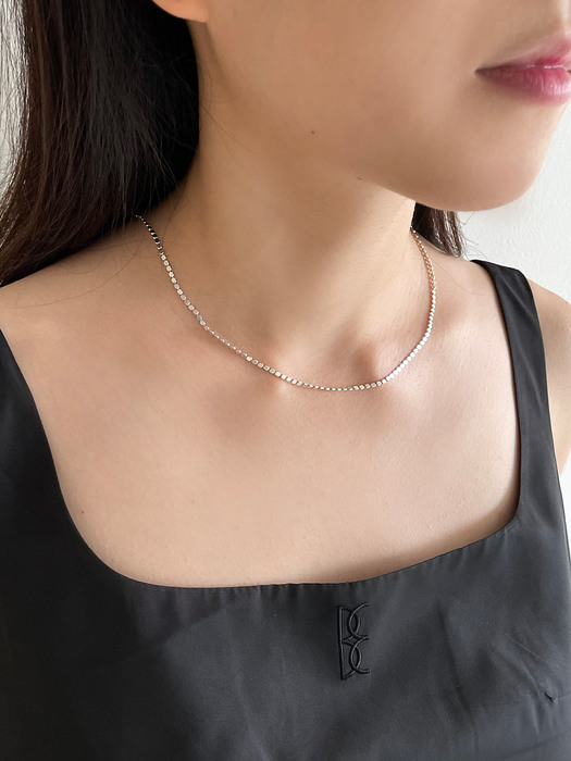[silver925] dot chain necklace (2color)