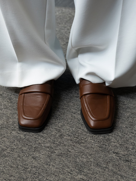 Classic square loafer Cinnamon brown