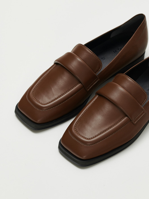 Classic square loafer Cinnamon brown