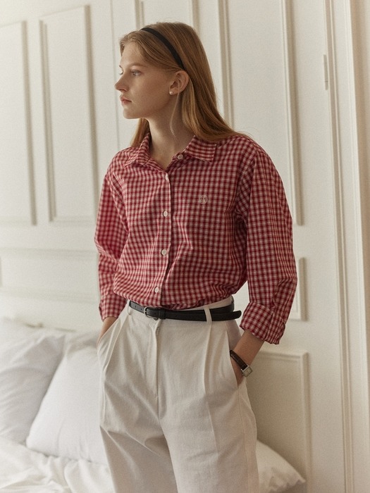 French Check Shirt - Red