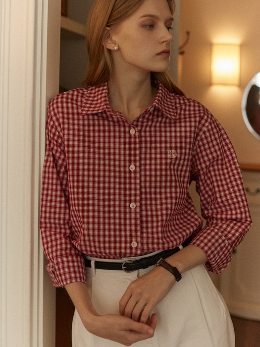 French Check Shirt - Red