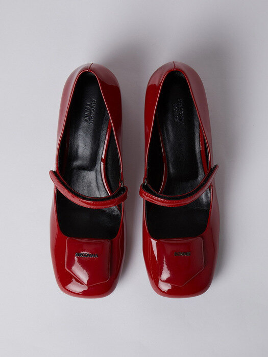 Round heel mary Jane flat(red)_DG1DA22501RED