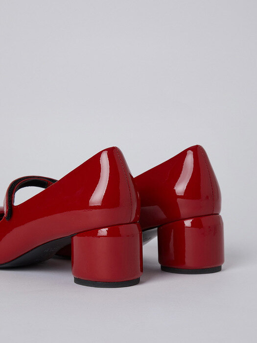 Round heel mary Jane flat(red)_DG1DA22501RED