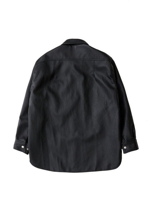 9068 VEGAN LEATHER SHIRT JACKET_BLACK