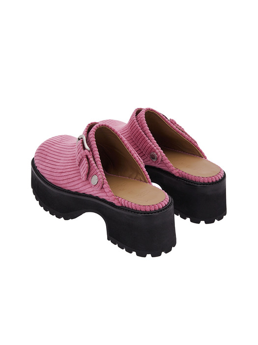 70S CLOGS_brick pink corduroy