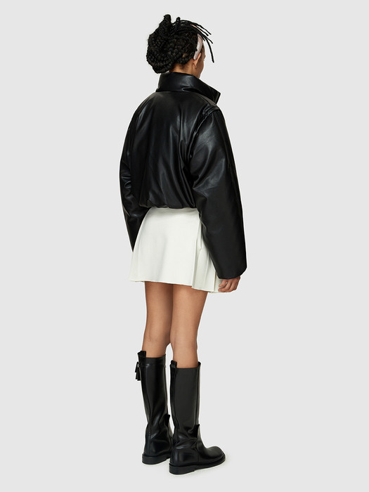 CROPPED PUFFER JACKET - BLACK