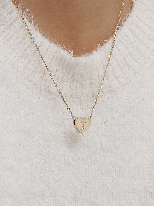 [단독]love deep initial necklace (Gold)