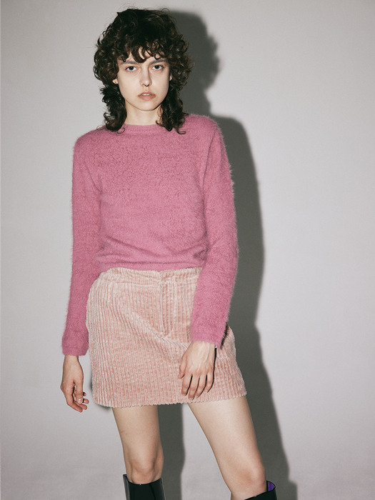 Fur Knit Pullover Pink