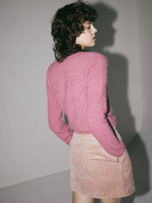 Fur Knit Pullover Pink