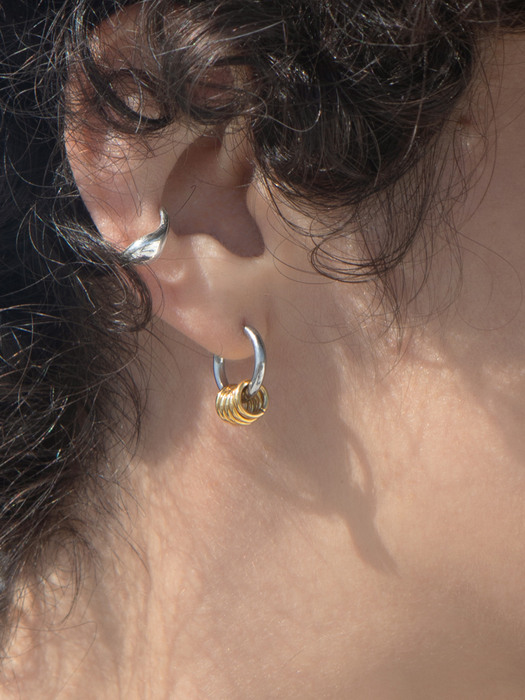 gold ring one touch earrings