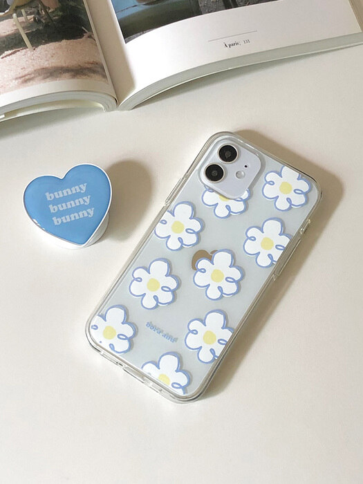 Blue flower case  (Jelly/Jelly hard case)