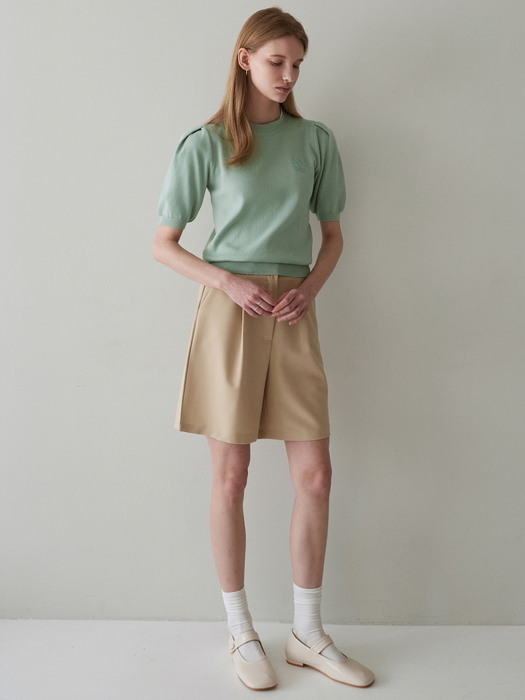 BASIC BERMUDA PANTS_BEIGE