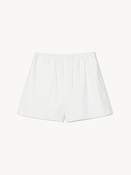 SILKY BANDING SHORTS_WHTIE