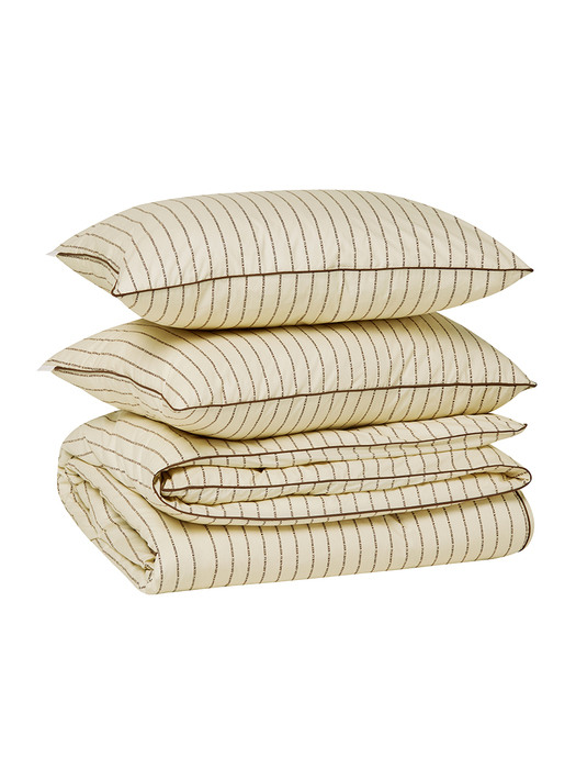 Pin-stripe Duvet Cover (Ivory)