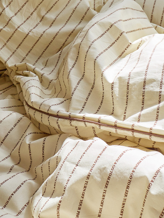 Pin-stripe Duvet Cover (Ivory)