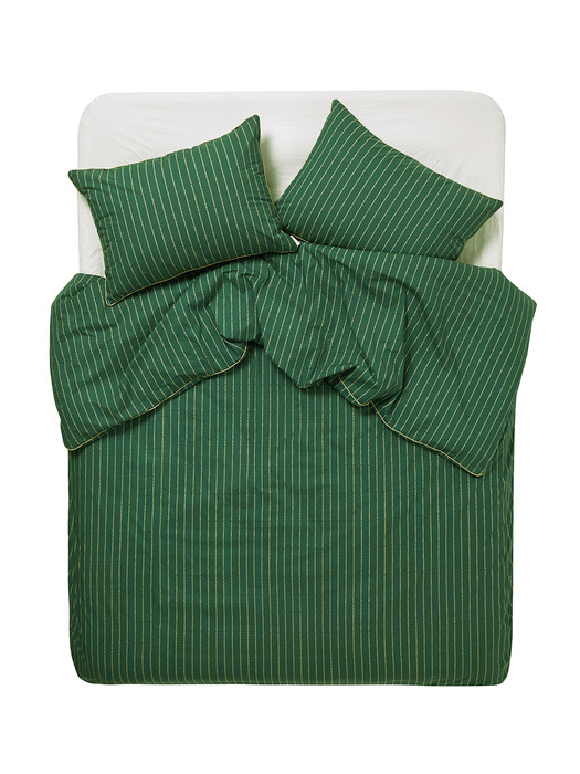 Pin-stripe Duvet Cover (Green)