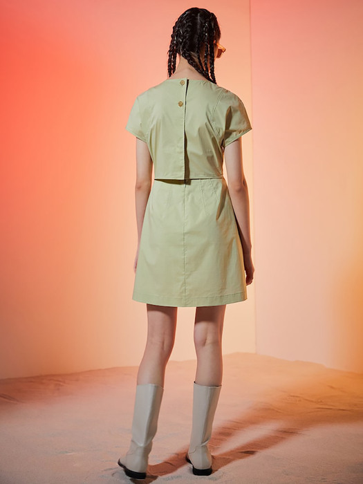 Cutout Mini Dress  Apple Green (KE3371M08K)