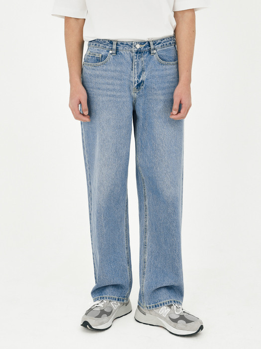 Semi Wide Denim Pants V1_Blue