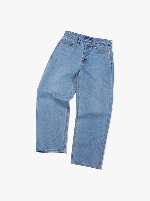 Semi Wide Denim Pants V1_Blue