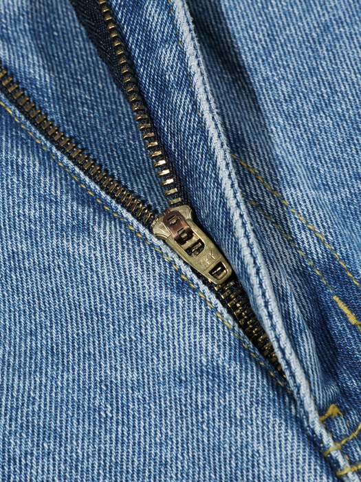 Semi Wide Denim Pants V1_Blue