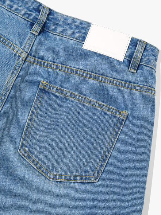 Semi Wide Denim Pants V1_Blue