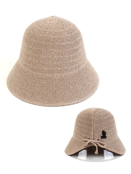 Basic Backopen Beige Paper Bucket Hat 버킷햇