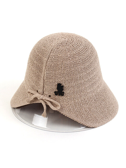 Basic Backopen Beige Paper Bucket Hat 버킷햇