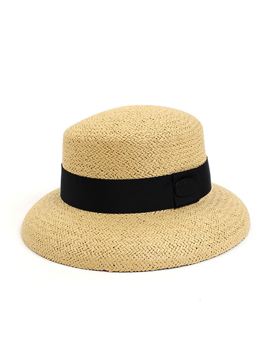 Italy Beige Summer Fedora 라피아햇