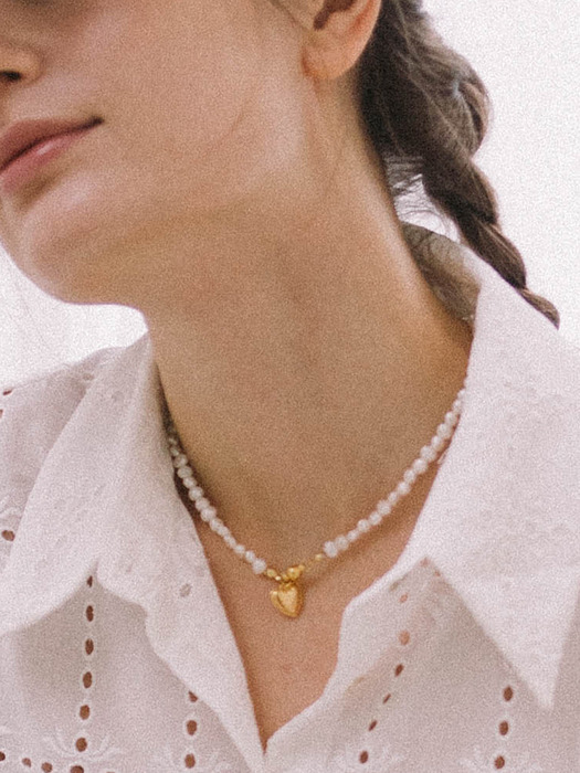 L.C.A Heart-Mini-Pearl Necklace