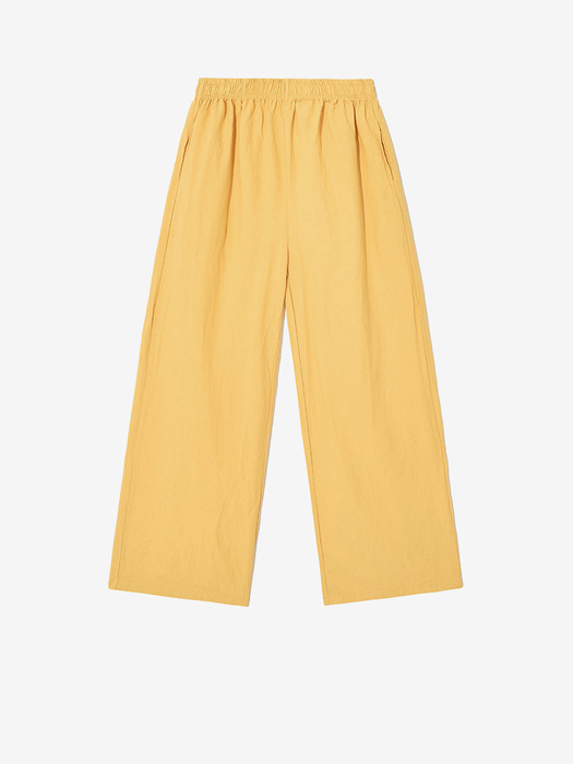 Washed vacation linen pants_yellow