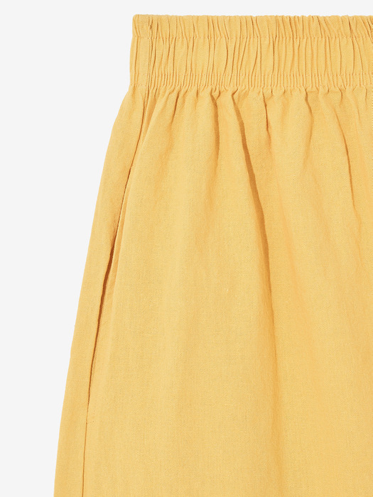 Washed vacation linen pants_yellow