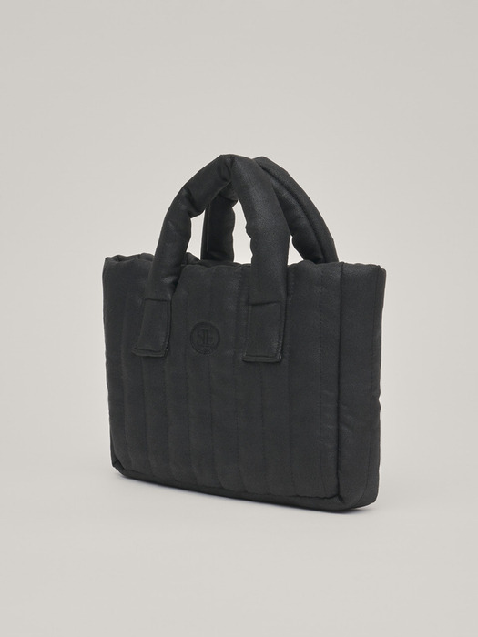 Suede Mini Padding Bag (Black)
