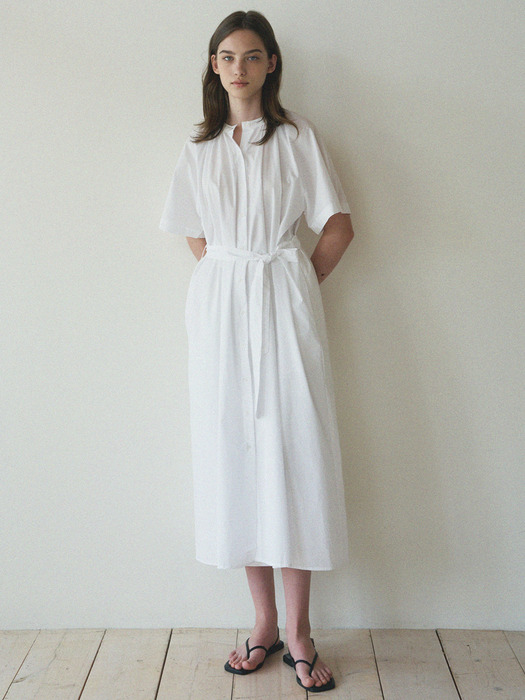 Daze Shirring Dress (Ivory)