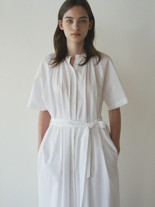Daze Shirring Dress (Ivory)