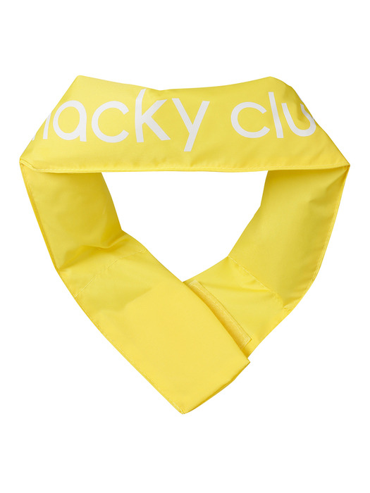 ice logo neck scarf yellow