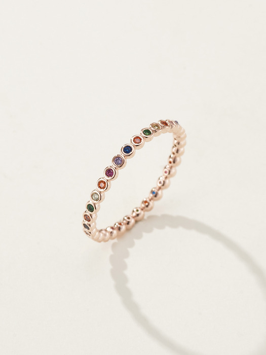 925 Rainbow Gemstone Ring