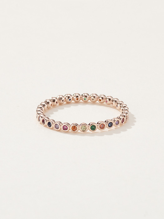 925 Rainbow Gemstone Ring