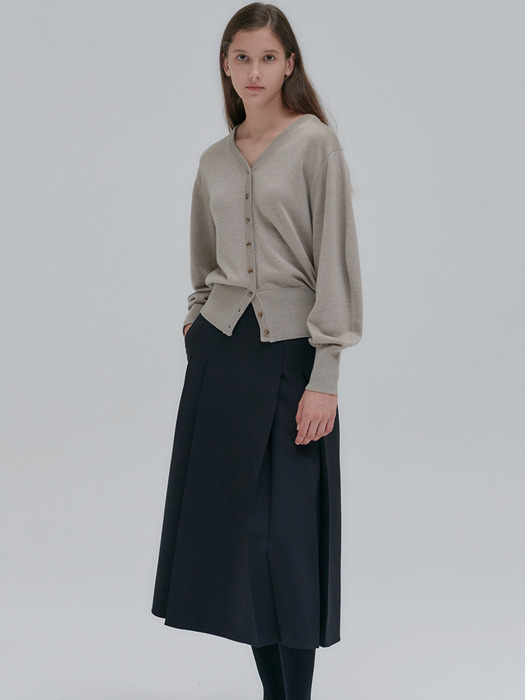 23FN pleats point skirt [2colors]