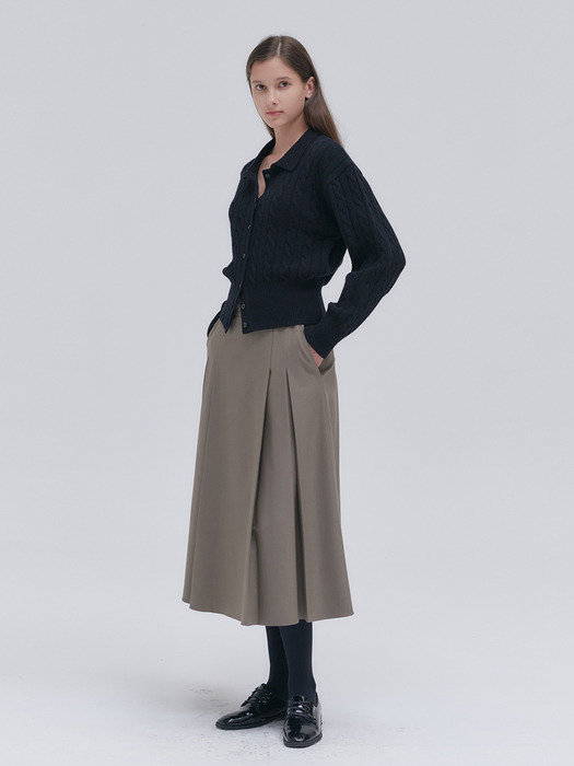 23FN pleats point skirt [2colors]