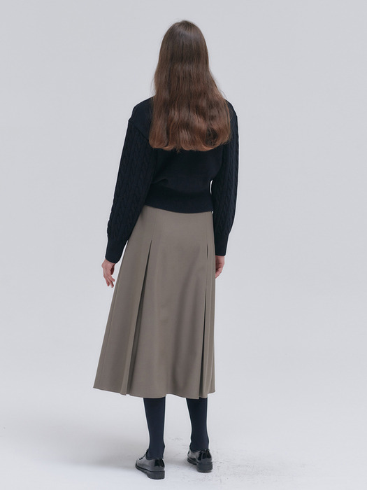 23FN pleats point skirt [2colors]