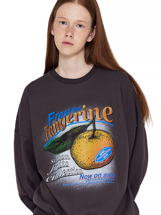 TANGERINE SWEATSHIRT (CHARCOAL)