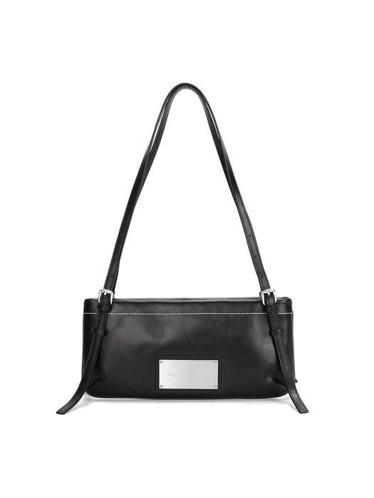 VINTAGE LEATHER SQUARE MINI BAG IN BLACK